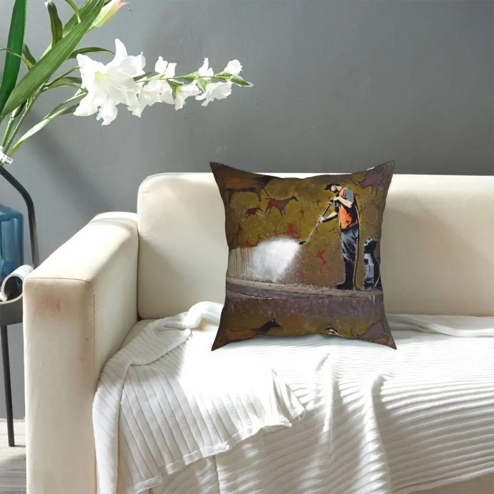 Council Worker By Banksy Square Pillow Case Polyester Decorative Pillow Cushion Covers