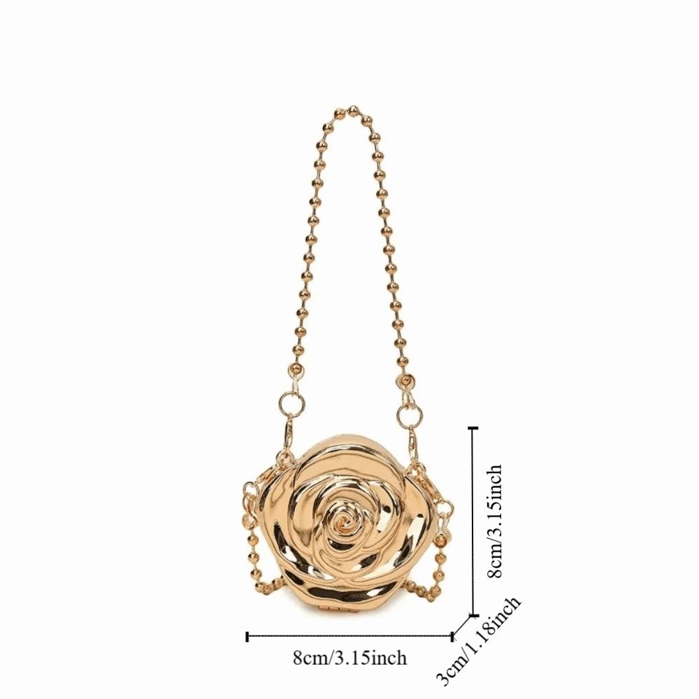 New Beaded Handheld Metal Lipstick Bags Small Gold Chain Crossbody Bag Silver Elegant Shoulder Bag Women