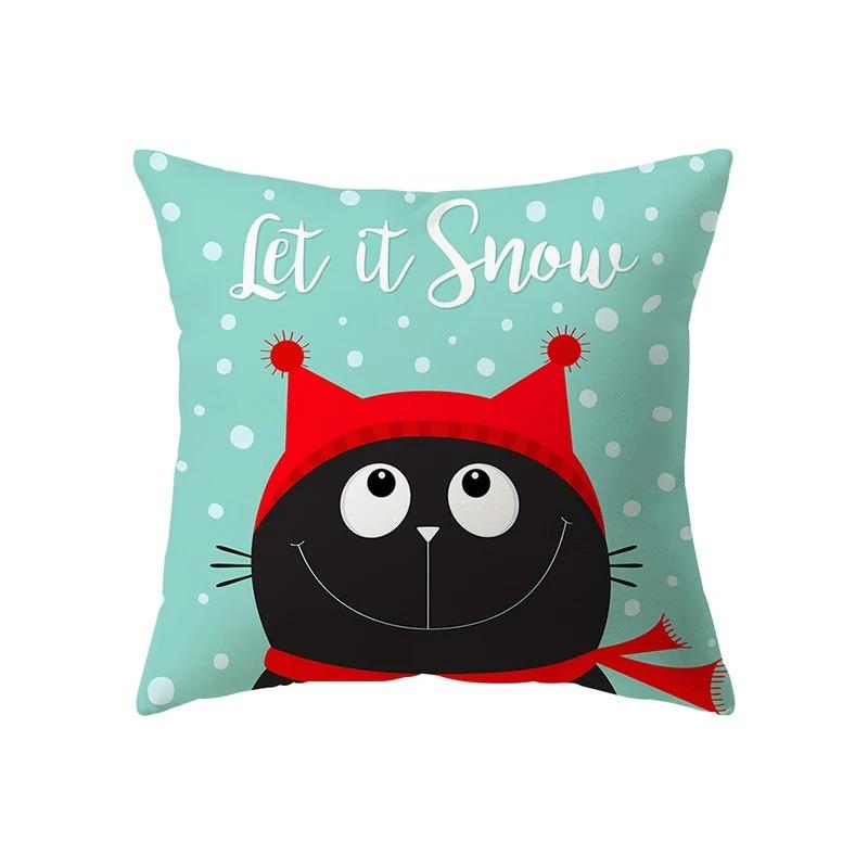 Christmas Themed Pillowcases Car Accessories Office Santa Claus Living Room Sofa Home Pillowcases