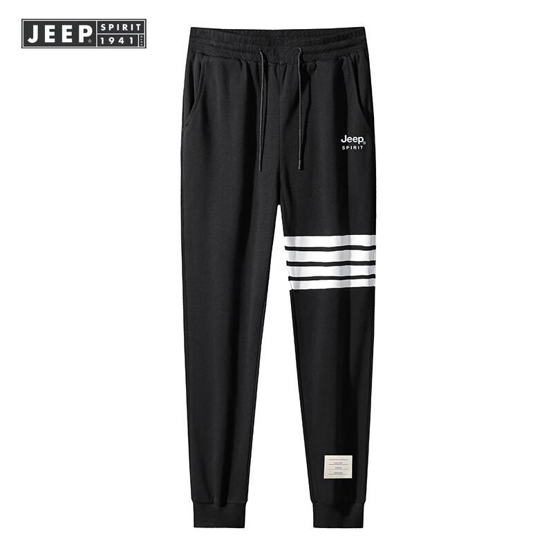 

JEEP SPIRIT Men s Four-Stripe Tapered Sweatpants XL
