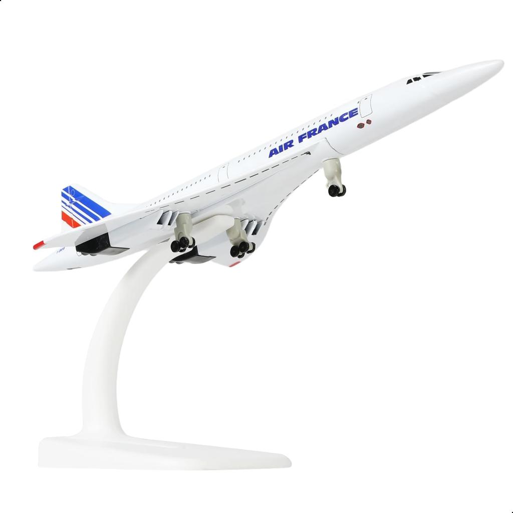 1/300 Scale France Concorde Toy Airplane Model 20cm Metal Diecast Model Plane with Stand for Collections Display or Boys Gift