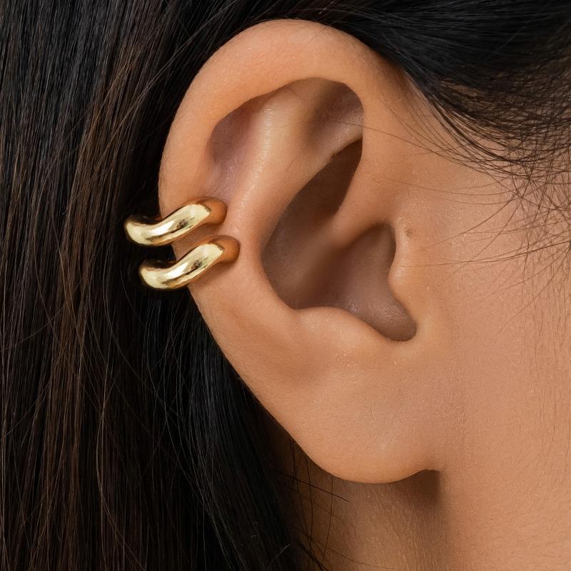 Personalized design Glossy beanie earrings, plain ring pleated water drop stud earrings geometric earrings