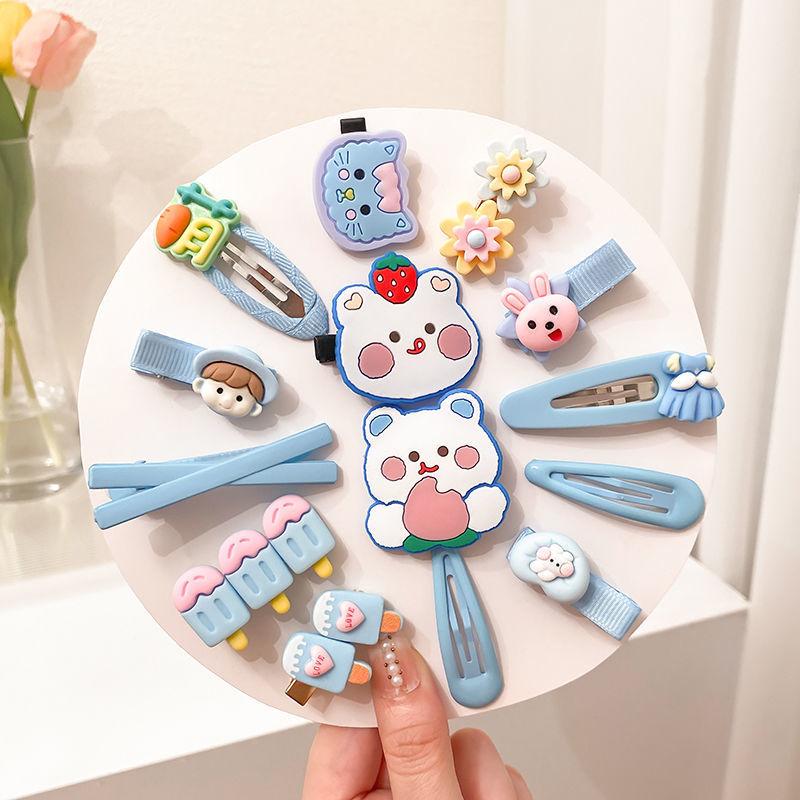 14 / 42Pcs Cartoon Baby Hair Clip Set Flower Fruit Baby Girl Barrettes Bangs Hairpins Kids Hair Accessories