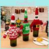 Stylish Knitted Wine Bottle Cover Set For Christmas With Classic European And American Themes