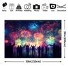 1Pcs Fireworks Celebration Pattern Decoration Background Backdrop For Photo Studio Photo Booth Party