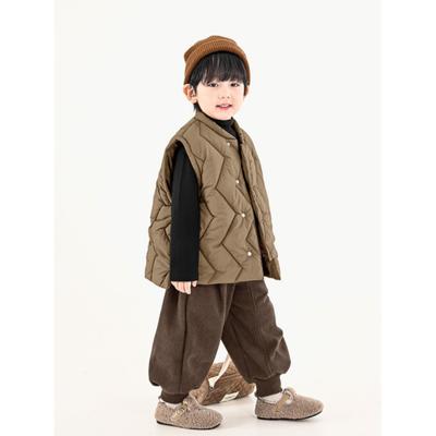 Gilet Invernale da Ragazzo Largo Comodo Caldo Bambini Medi e Piccoli Tinta Unita Retro Tempo Libero Giacca