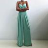 Fashion Choice Ladies Jumpsuit Wide Leg High Waist Deep V Neck Backless Sling Jumpsuit for Banquet