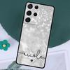 PERSONALISED Glitter name initials Case For Samsung Galaxy S24 Ultra S23 S22 S21 Plus Note 10 Note 20 S9 S10 S20 S21 FE Cover