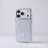 Two-color ice color magnetic suction suitable for iPhone17promax mobile phone case Apple 16 metal lens simple anti-drop cover