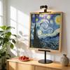 Verstellbarer Desktop Foto Bilderrahmen Halter Display Ständer mit Wandmalerei Licht für Kunstwerk Leinwand Display P9YB