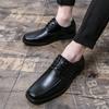 Fashion Men Retro Derby Shoes Casual and Fashionable Small Leather Shoes Men Business and Office Gentlemen's Social Shoes Size 38-48