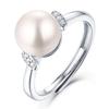 [JDE] Women's Pearl Ring, 8mm Genuine Pearl, 925 Sterling Silver, One Size Fits All, Elegant, Hypoallergenic, White Day Gift, Made In Japan