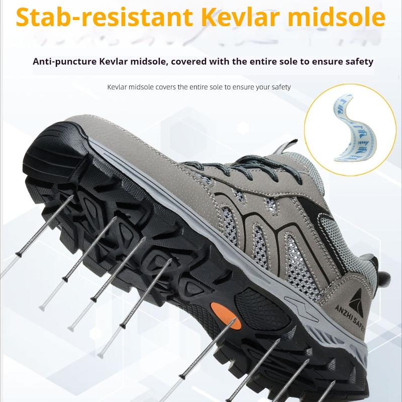 summer breathable safety shoes mesh work shoes men lightweight safety sneaker for men women industrial steel toe safety boots