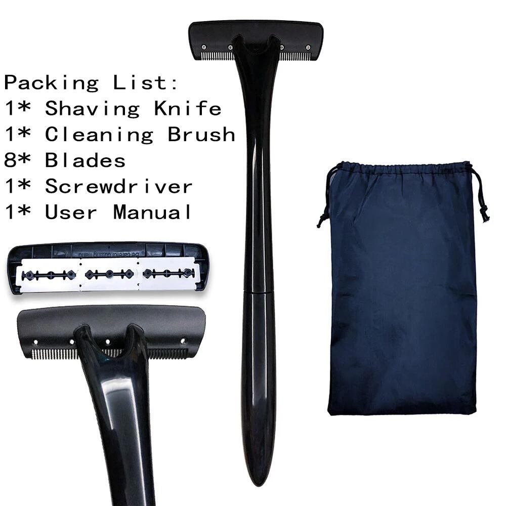 

Бритвенный нож для мужчин, бритва для спины, бритва, грумер для удаления волос на всем теле, триммер, водонепроницаемый, устойчивый к ржавчине, прочный, с длинной ручкой