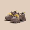 Leather retro platform dad shoes women's new autumn versatile student mesh lightweight casual shoes