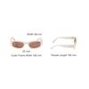 MIU MIU 26 Early Spring Collection Brand Logo Rectangular Sunglasses Women Sunglasses White SMUB04E21DC053