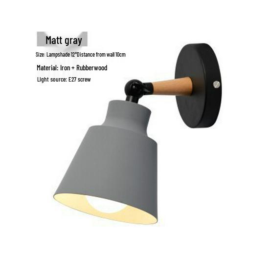 

Скандинавский Современный Настенный Светильник Макарон - Спальня, Ресторан, Коридор, Лестница и Гостиная E27 Ночник. Without Light Source