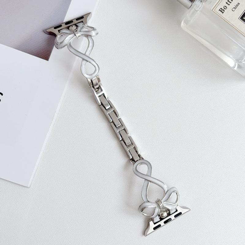 Compatible Strap for Huawei GT6, Xiaomi 9Pro, and Apple iWatch 9876SE: Drip Oil Bow Chain Style