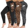 Plus Size Yoga Pants with Leopard Print High-waisted Sexy Running Sports Tight-fitting Pants for Women with Butt-lifting Sweat-wicking Base Layers.
