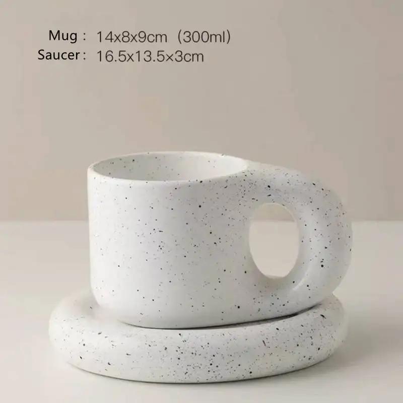 Kreatywne Kolorowe Grubasowe Ceramiczne Kubki ze Spodkiem Kubek do Kawy Mleka Herbaty Biurowe Kubki Naczynia do Picia Najlepszy Prezent Urodzinowy dla Przyjaciół