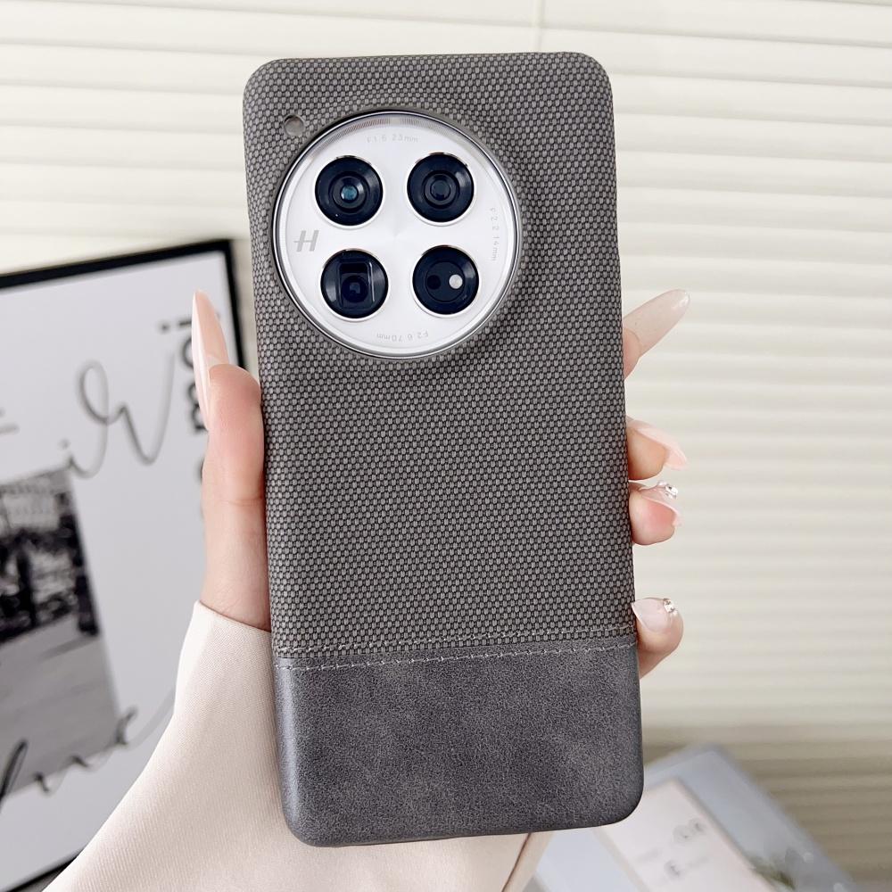 Luxury Ordinary Leather Splicing Soft Phone Case For OnePlus 13 12 11 R Ace 3Pro 5 2 Half Border Matte Nonslip Shockproof Cover