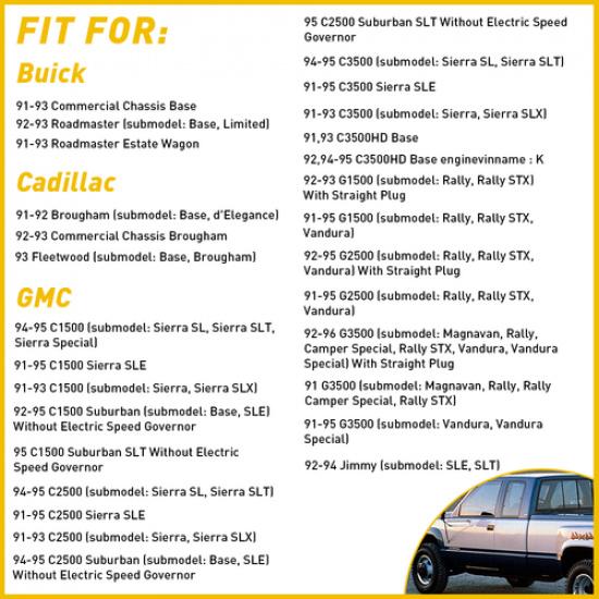 New Idle Control Valve & Position Throttle Sensor Fit 1991-1995 Chevrolet C1500