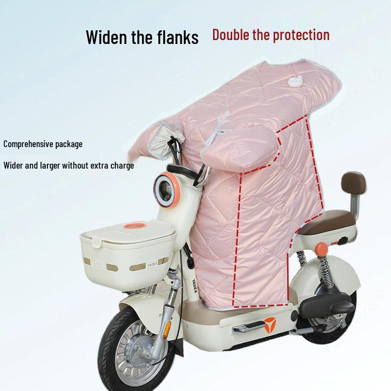 All-Season Electric Vehicle Windshield Cover: Universal Sun & Rain Protection, Waterproof, Thickened for Winter, Ideal for Motorcycles