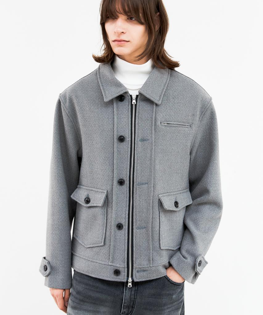 Trip Le Sens Double Button Flight Blouson_Gray