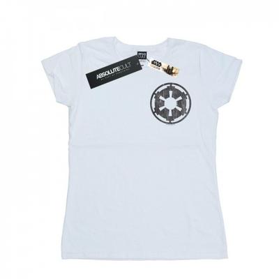 Womens/Ladies The Mandalorian Galactic Empire Insignia Breast Print Cotton T-Shirt