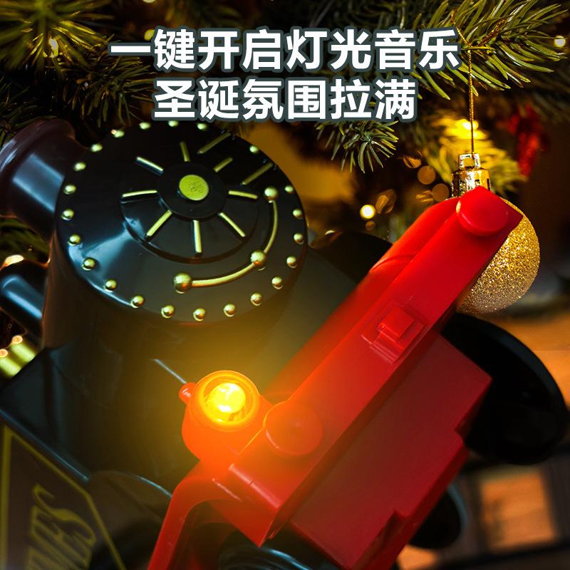 Christmas Train Track Toy With Track Electric Sound And Light Splicing Suit Boy Gift Track Train