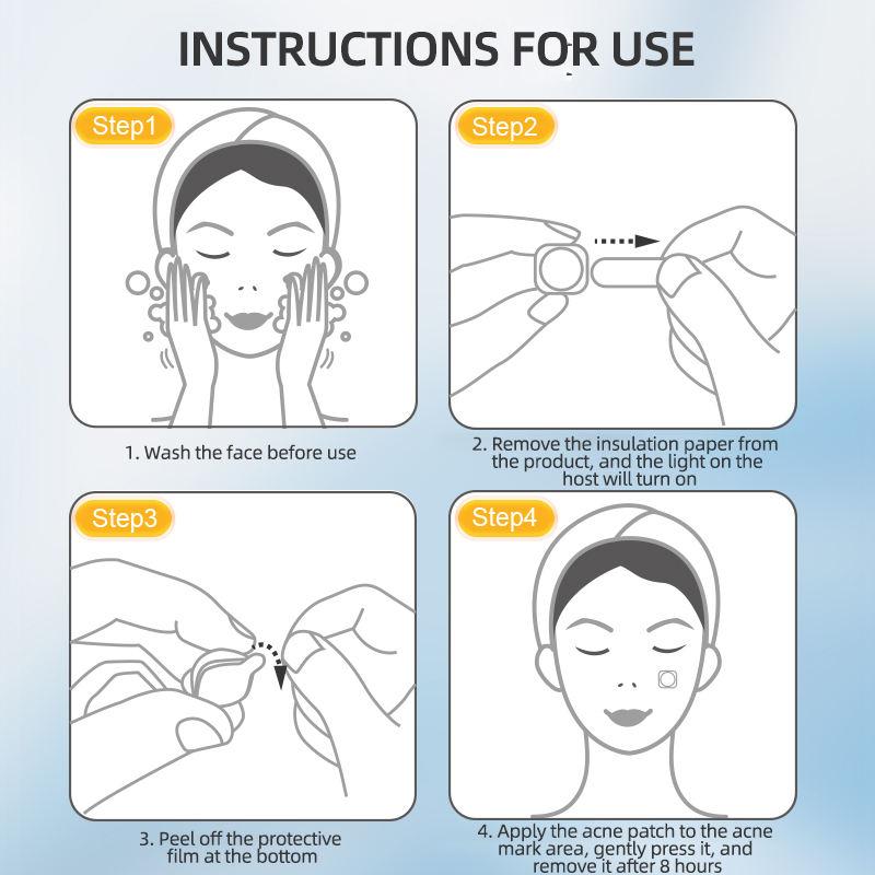 SHOmfrs Factory New Arrival Electronic Acne Patches with Microcurrent & EMS Technology LED Mask Acne Patch