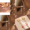 Plated Gold Stylish Geometric Pearl Mushroom Earrings For Women Fall 2023