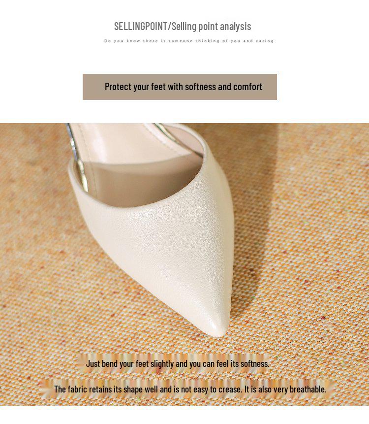 2025 Summer Stiletto One-Strap D'Orsay Heels - Elegant Bridesmaid Sandals