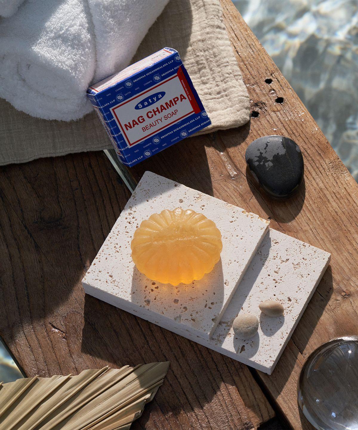 Satya Nag Champa Soap Vegan Cleansing Beauty Bar Face Wash Nag Champa