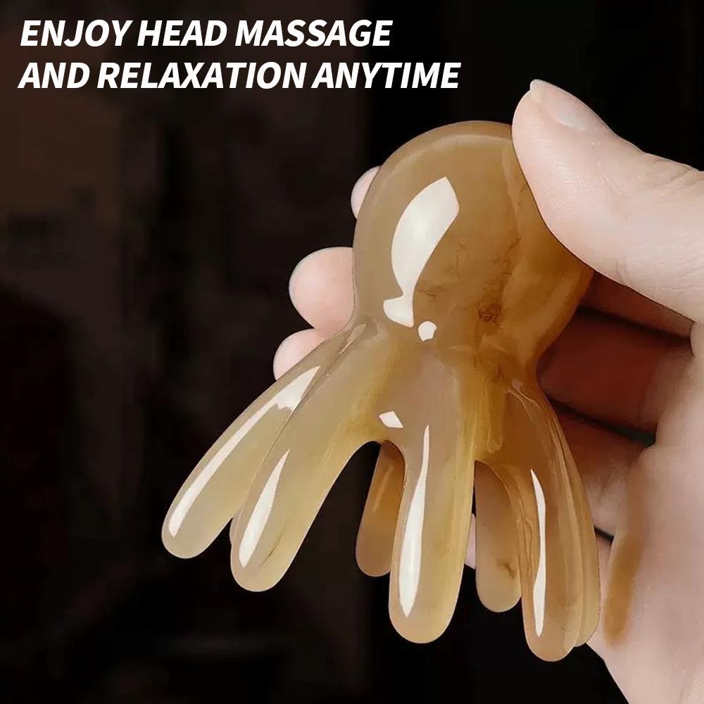 6PCS/3PCS/1PC Octopus Head Massager Comb - Used for relaxing meridians and acupressure massage, handheld design for soothing the