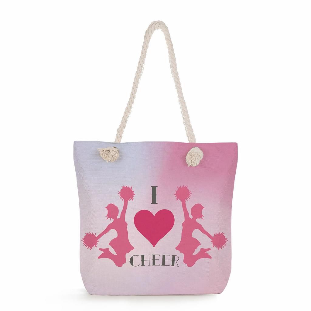 Gymnastics print thick rope single-shoulder beach bag 7245 CLE