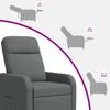 Massage Recliner Dark Gray Fabric
