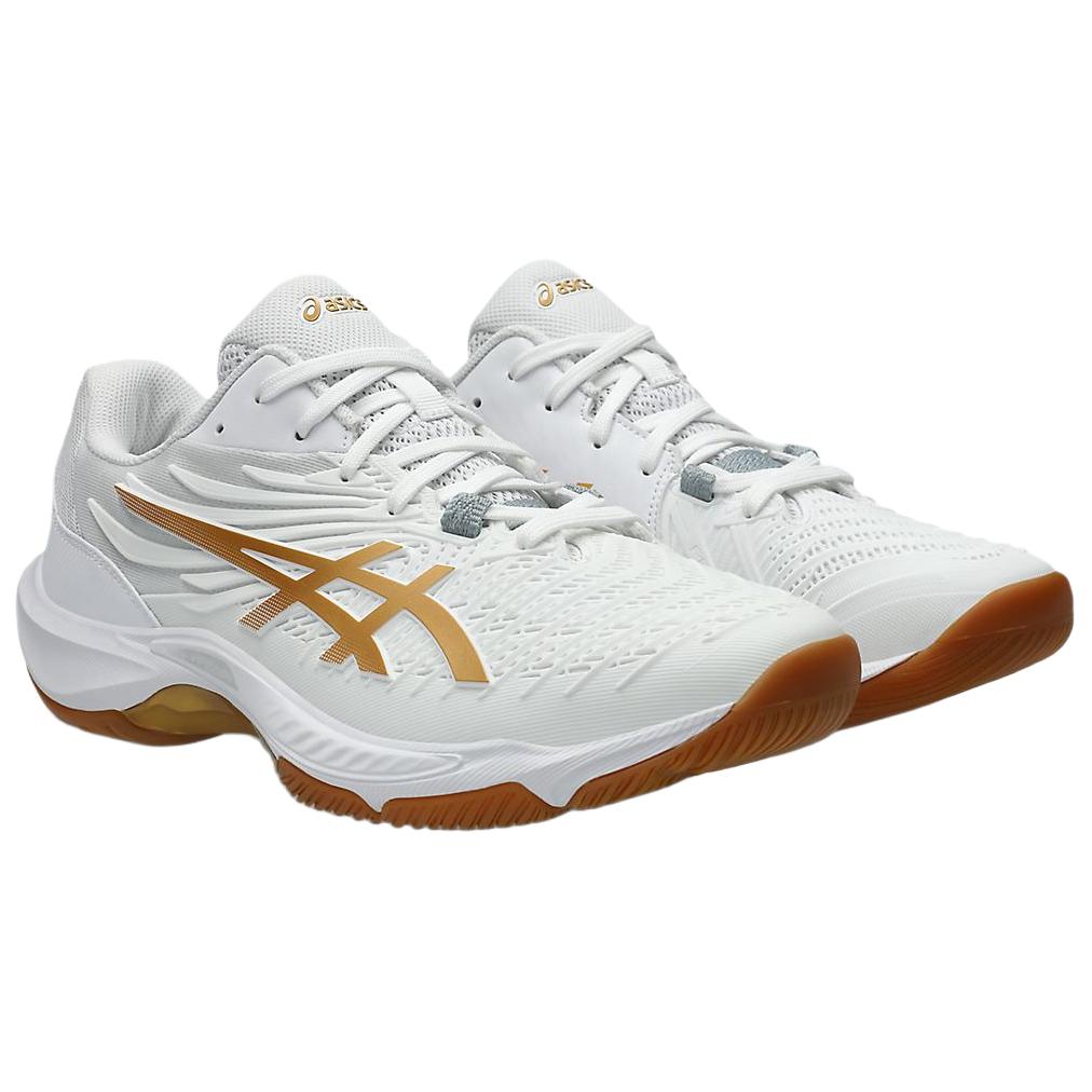 Asics Court Control FF 4 2E Comfortable Durable Supportive Badminton Shoes Unisex Sneaker White Platinum 1073A094-100