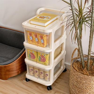 Plastic Storage Tower On Wheels 3/4/5Tier Chest of Dr