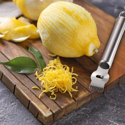 New High Quality Stainless Steel Lemon Zest Peeler Portable Kitchen Gadgets Peeling Tool Lemon Zester Grater Bar Accessories