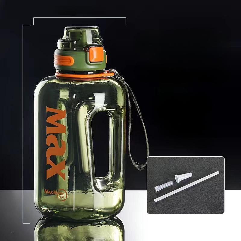 Men and Women Sports Portable Tons Barrels Students Large Capacity Fitness Cup with Straw Explosion-Proof Kettle with Bouncing Lid