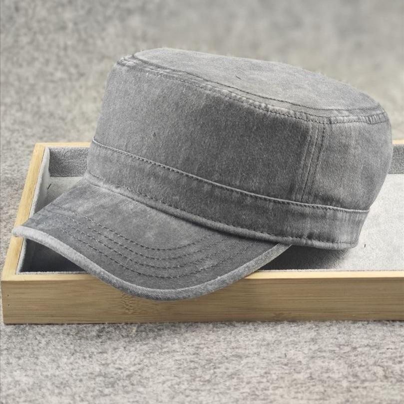 Year washed cotton flat top hat small head circumference men's hat large head circumference men's workwear outdoor enlarged and deepened hat