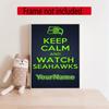 Seattle Seahawks Personalized Text Diamond Painting Round Diamond Mosaic Rhinestones Diamond Embroidery Craft Kit Wall Decor Without Frame
