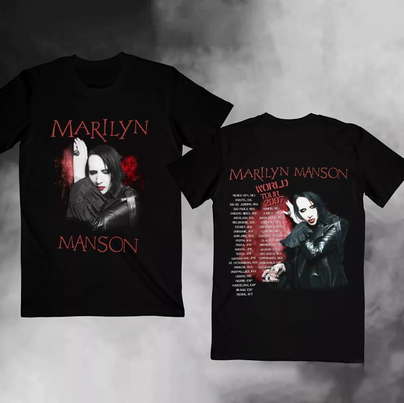 2007 Marilyn Manson World Tour TShirt Vintage Marilyn Manson Tour Concert Tee Unisex T-Shirt M