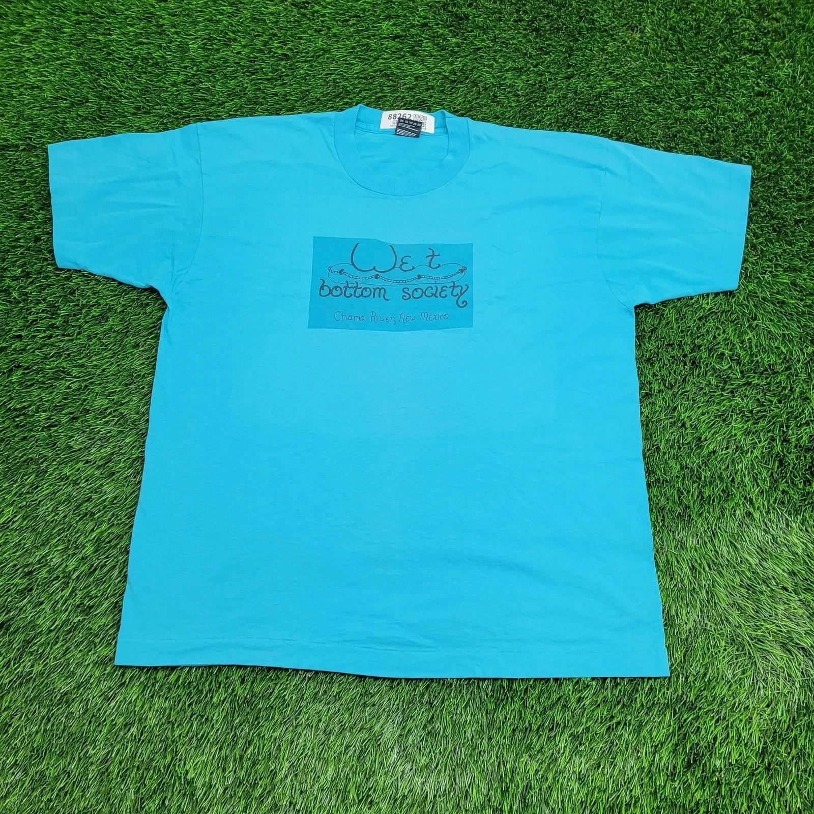 

Vintage 80s Funny Wet Bottom Society Shirt XL 23x28 Chama-River L
