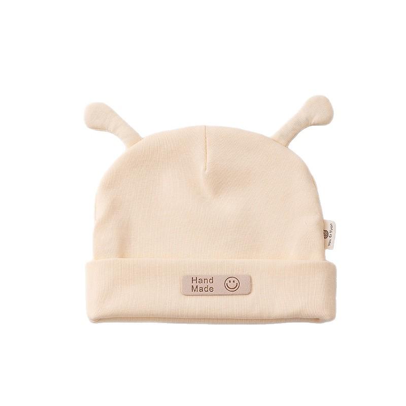 Guai Bao Baby Antenna Hat for Newborns 0-6 Months - Lightweight Spring/Summer Pullover Cap