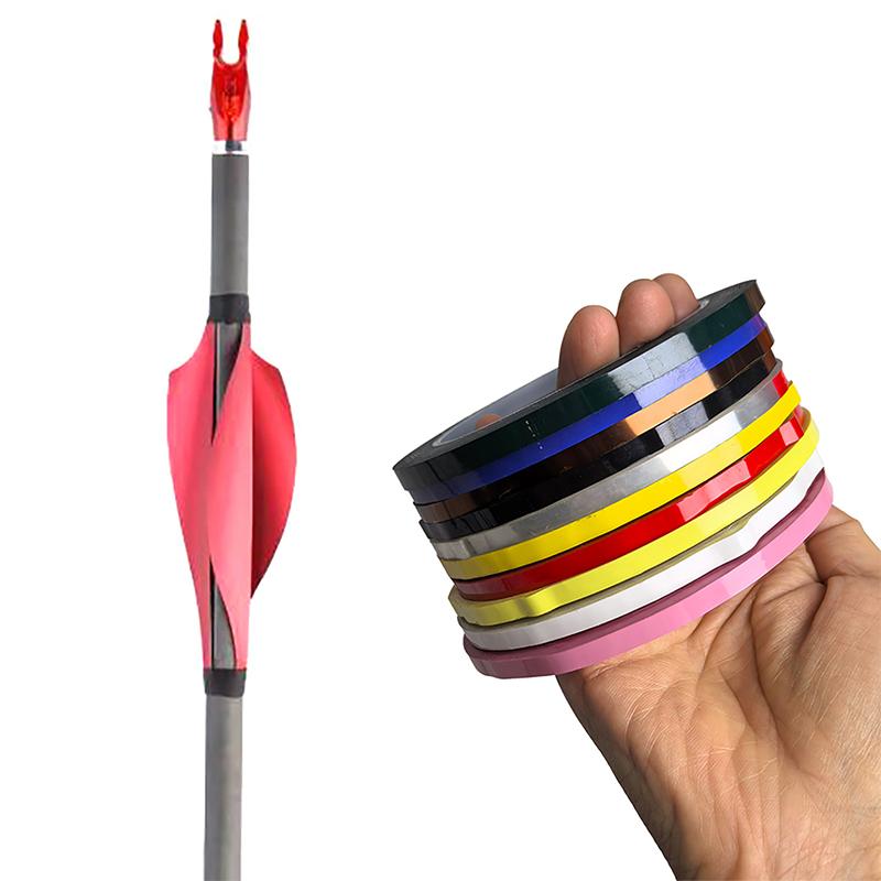 1 Rolo Comprimento 66M Espiral Pena 5Mm Palhetas de Spin Fita de Vedação Adesiva Cola para Empenagem Acessório de Tiro com Arco