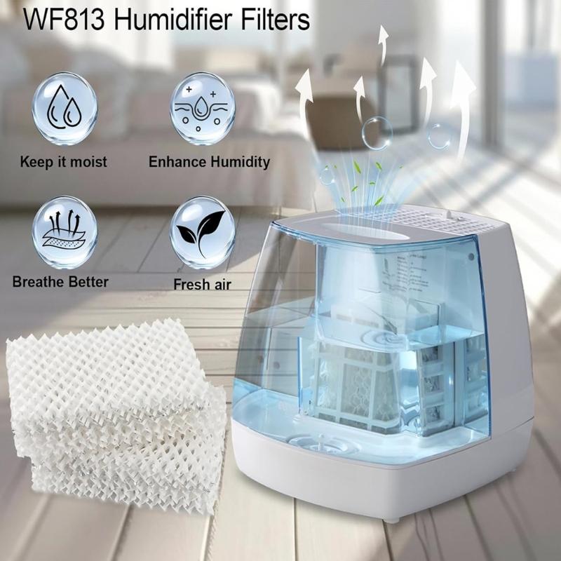 6Pcs Replacement Wick Filters for WF813 Humidifiers Accessories Wicking Filters Enhancing Moisture Efficiency