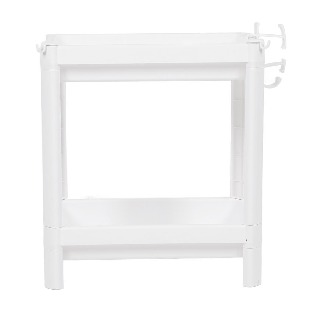 Bathroom Tower Shelf Plastic Freestanding Storage Rack Organizer Multifunctional Shelving Unit for Living Room Bedroom