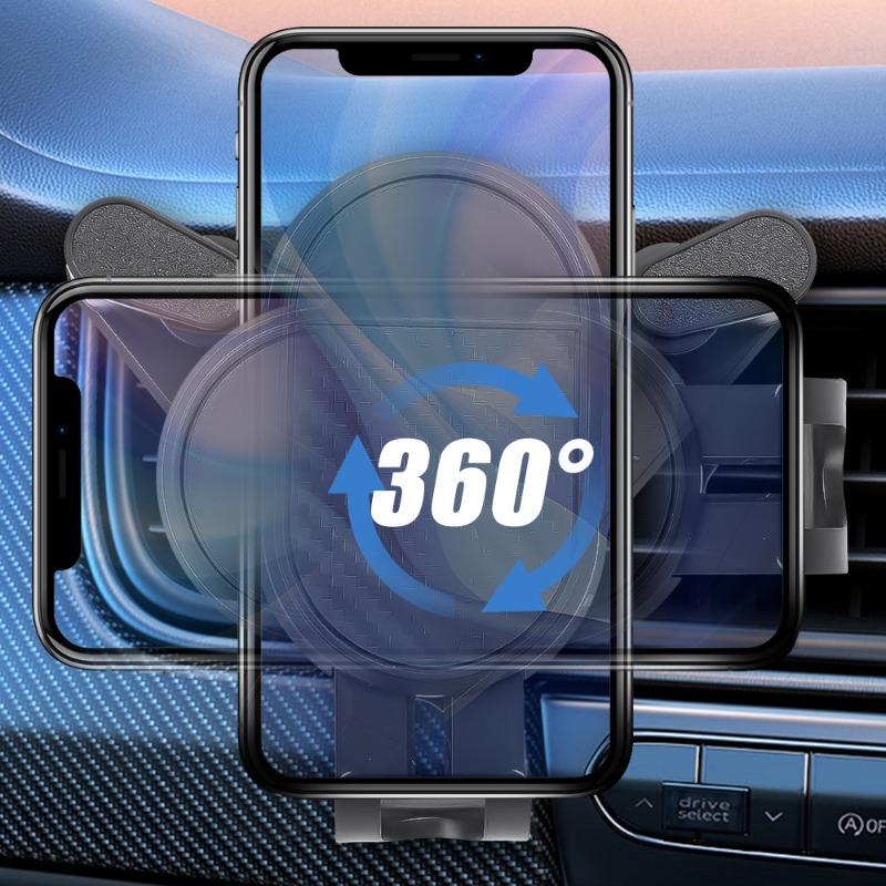 Universal Car Air Vent Rotatable Cell Phone Holder Universal Gravity Car Navigation Dashboard Fixed Clip Car Accessories